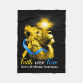 Christelijke leeuwen kruisen geloof over angst-oml fleece deken (Voorkant)