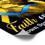 Christelijke leeuwen kruisen geloof over angst-oml poster (Hoek)