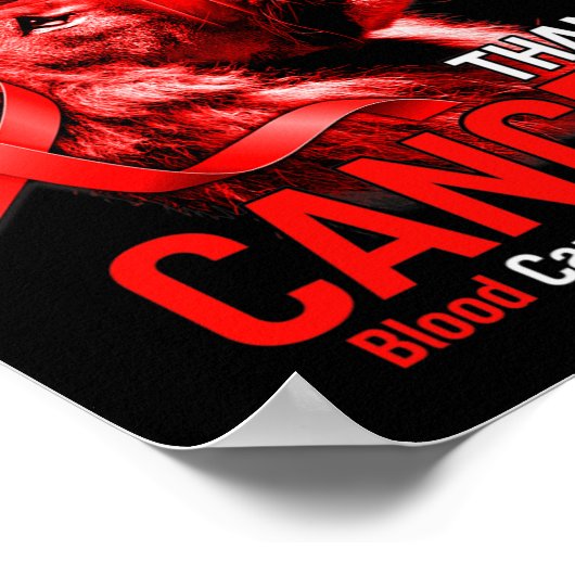 Christelijke leeuwengte is groter dan kanker poster (Hoek)