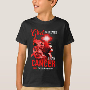 Christelijke leeuwengte is groter dan kanker t-shirt