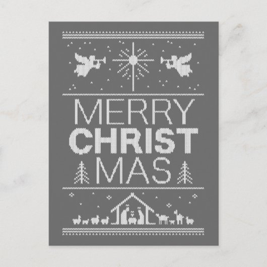 Christelijke Lelijke Kersttrui Vrolijk Kerstfeest Feestdagenkaart (Voorkant)