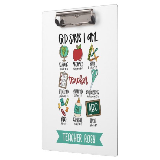 Christelijke leraar klemborden God zegt dat ik ben (Links)