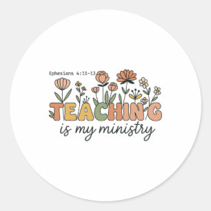 Christelijke leraar Lesgeven is mijn bediening Gel Ronde Sticker