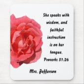 Christelijke Leraar Waardering Aangepaste naam Muismat (Voorkant)