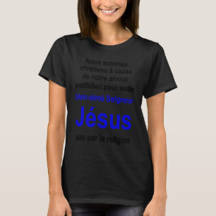 Christelijke levensstijl Multitalige serie Franse T-shirt