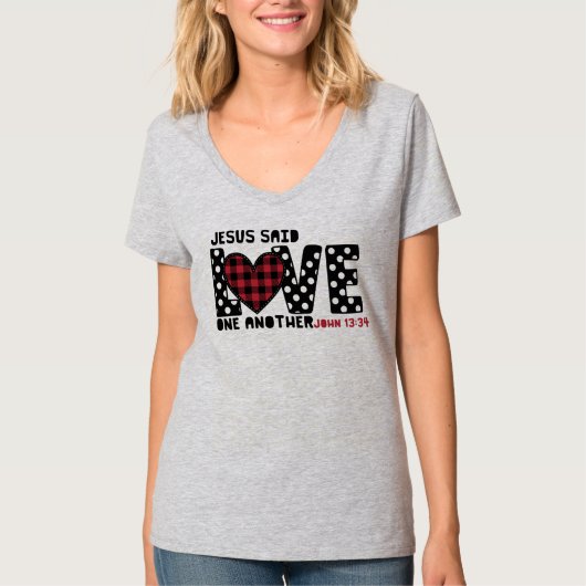 Christelijke liefde Een andere John 13:34 Jezus T-shirt (Voorkant)