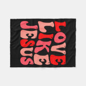 Christelijke liefde zoals Jezus Valentijn Fleece Deken (Voorkant (Horizontaal))