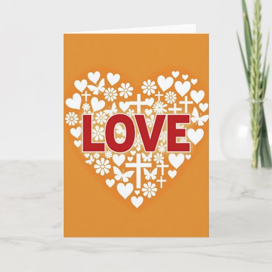 Christelijke Liefdeshartkaart Kaart (Voorkant)