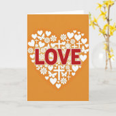 Christelijke Liefdeshartkaart Kaart (Gele Bloem)