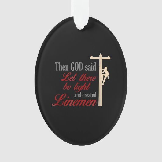 Christelijke Lineman Best Price Electricia Line Wi Ornament (voorkant)