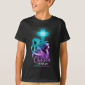 Christelijke lion Cross Religieuze Bijbel Verse Ze T-shirt (Voorkant)