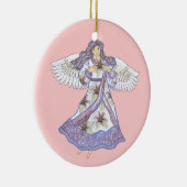 Christelijke lippenbloemengel keramisch ornament (Rechts)