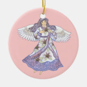 Christelijke lippenbloemengel keramisch ornament (Voorkant)