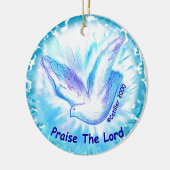 Christelijke Lof De Lord Dove aangepaste naam Keramisch Ornament (Links)