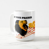 Christelijke LOFZANG ROAR Lion Koffiemok (Voorkant links)