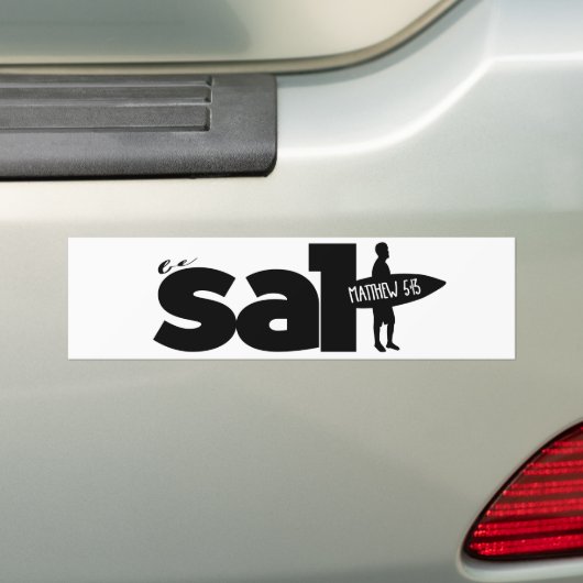 Christelijke logo "wees zout" bumpersticker (Op auto)