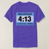 Christelijke loper Running Bib Philippians 413 Ik  T-shirt (Design voorkant)
