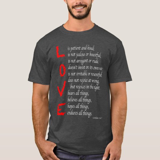 Christelijke LOVE Verses - Bloed van Christus - T-shirt (Voorkant)