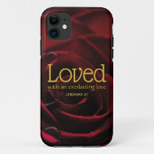 Christelijke LOVED Red Rose Floral Case-Mate iPhone Case (Achterkant)