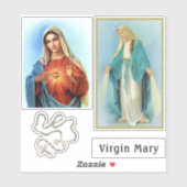 Christelijke Maagd Mary decaalt autowrak of laptop Sticker (Vel)