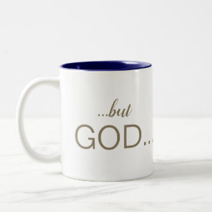 Christelijke "...maar GOD..." Combo Lettertype Kof Tweekleurige Koffiemok