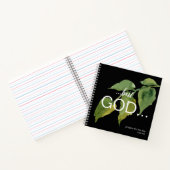 Christelijke maar God Foliage Black Prayer Journal Notitieboek (Binnen)