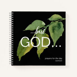 Christelijke maar God Foliage Black Prayer Journal Notitieboek