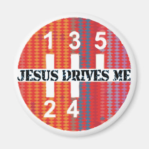 Christelijke magneet: Jezus drijft me aan Magneet