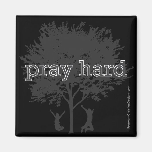 Christelijke magneet: Pray Hard Magneet (Voorkant)