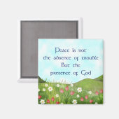 Christelijke magneet - Vrede is Gods aanwezigheid (Voorkant / Achterkant)