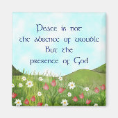 Christelijke magneet - Vrede is Gods aanwezigheid (Voorkant)