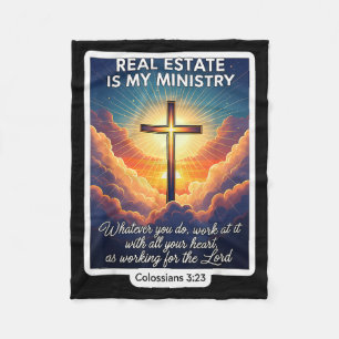 Christelijke makelaar Onroerend goed is mijn bedie Fleece Deken