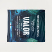 Christelijke MAN VAN WAARDE Kerk Muurkunst Wandkleed (Voorkant (horizontaal))