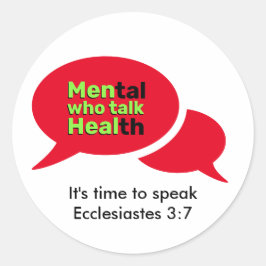 Christelijke MANNEN DIE HEAL Mental Health Ronde Sticker