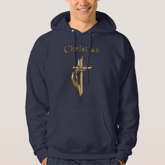 Christelijke mannen kleding hoodie (Voorkant)