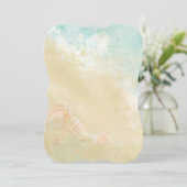 Christelijke Manuscript Beach Seashell Destination Kaart (Staand voorkant)