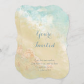 Christelijke Manuscript Beach Seashell Destination Kaart (Voorkant / Achterkant)