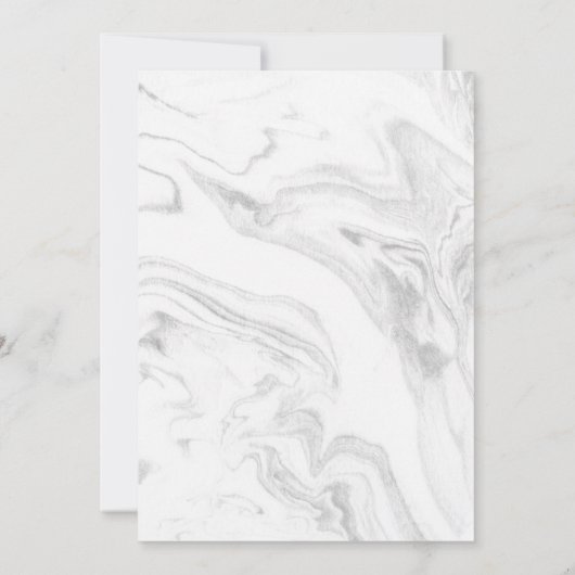 Christelijke marmer Elegant Script Wedding Invitat Kaart (Achterkant)