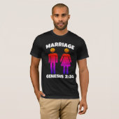 CHRISTELIJKE MARRIAGE GENESIS 2:24 T-SHIRTS (Voorkant volledig)