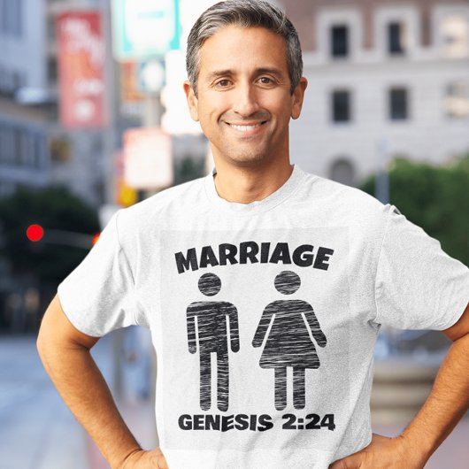 CHRISTELIJKE MARRIAGE GENESIS 2:24 T-SHIRTS