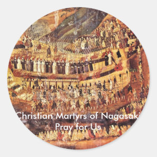 Christelijke martelaren van Nagasaki Kleine Sticke Ronde Sticker
