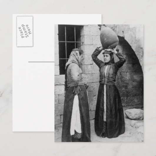 Christelijke meisjes in Nazareth Briefkaart (Voorkant / Achterkant)