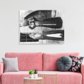 Christelijke meisjes met waterjuk in Nazareth Canvas Afdruk (Insitu (Woonkamer))