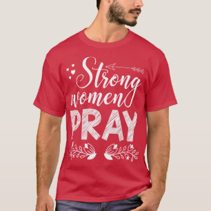 Christelijke meisjes Vrouwen bidden Jezus Christus T-shirt