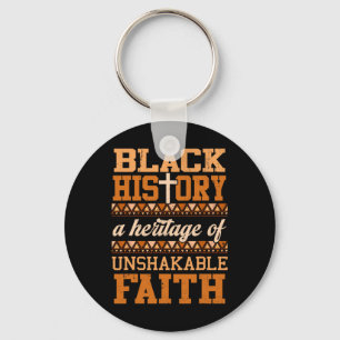 Christelijke Melanin Unshakable Faith Black Geschi Sleutelhanger