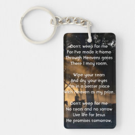 Christelijke Memorial Foto Forest Trail wandelpaar Sleutelhanger