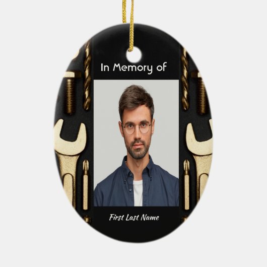 Christelijke Memorial Foto Gebed Gereedschap Monte Keramisch Ornament (Achterkant)