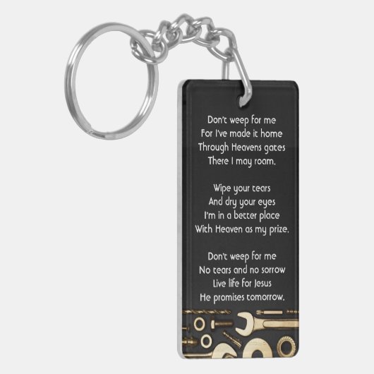 Christelijke Memorial Foto Gebed Gereedschap Monte Sleutelhanger (Voorkant Links)