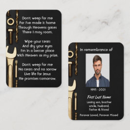 Christelijke Memorial Foto Gebed Gereedschap Monte Visitekaartje