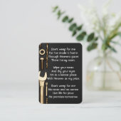 Christelijke Memorial Foto Gebed Gereedschap Monte Visitekaartje (Staand voorkant)